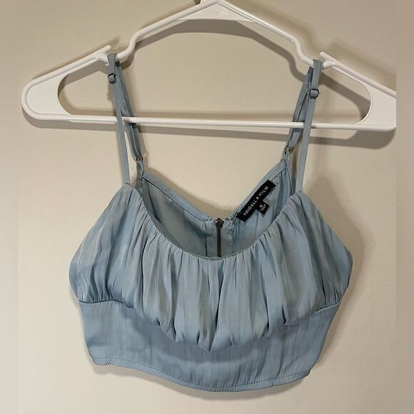 KENDALL x KYLIE Cute blue Satin Crop Top🤍 - Picture 1 of 3